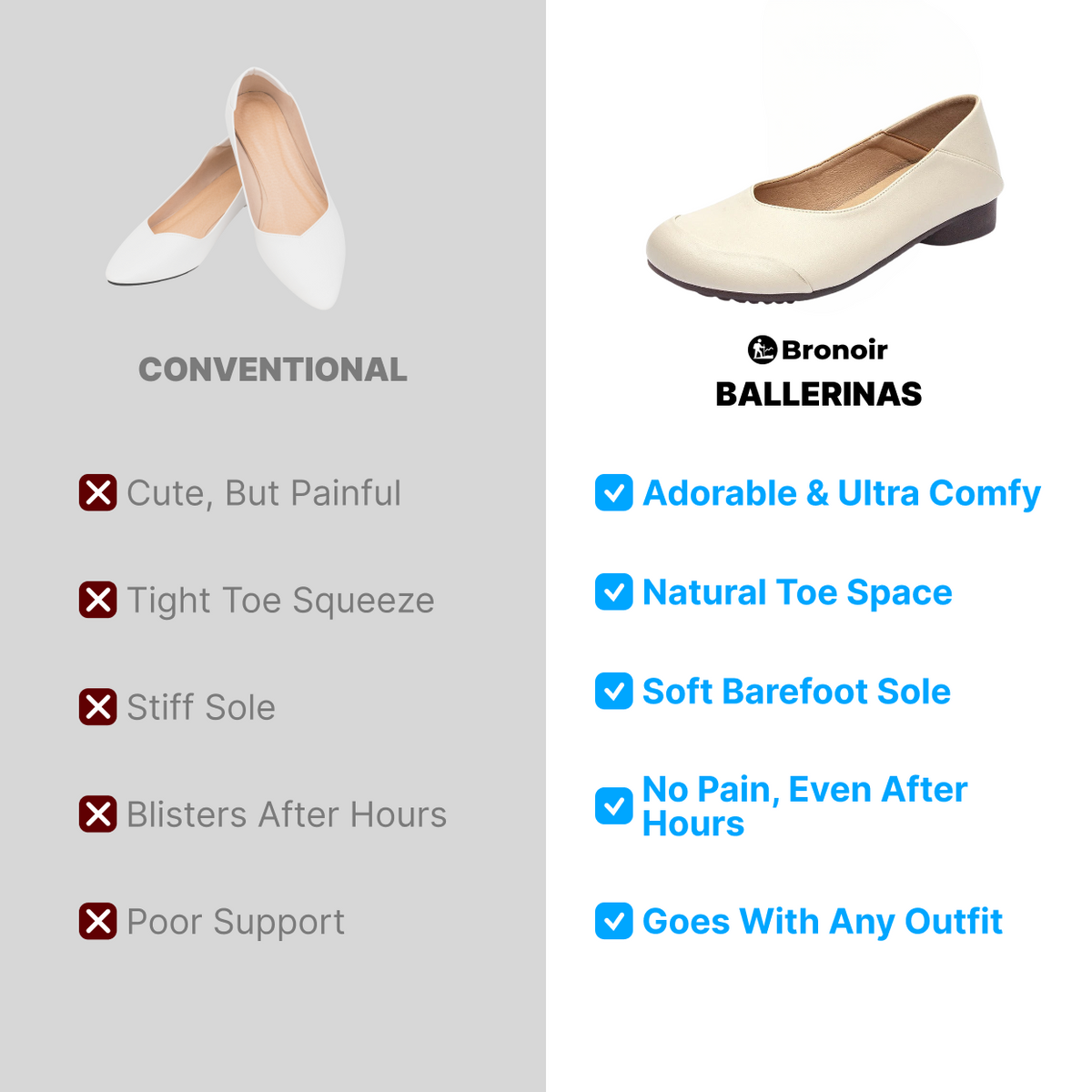 Isla Belle - Elegant & Supportive Ballerinas for Daily Comfort
