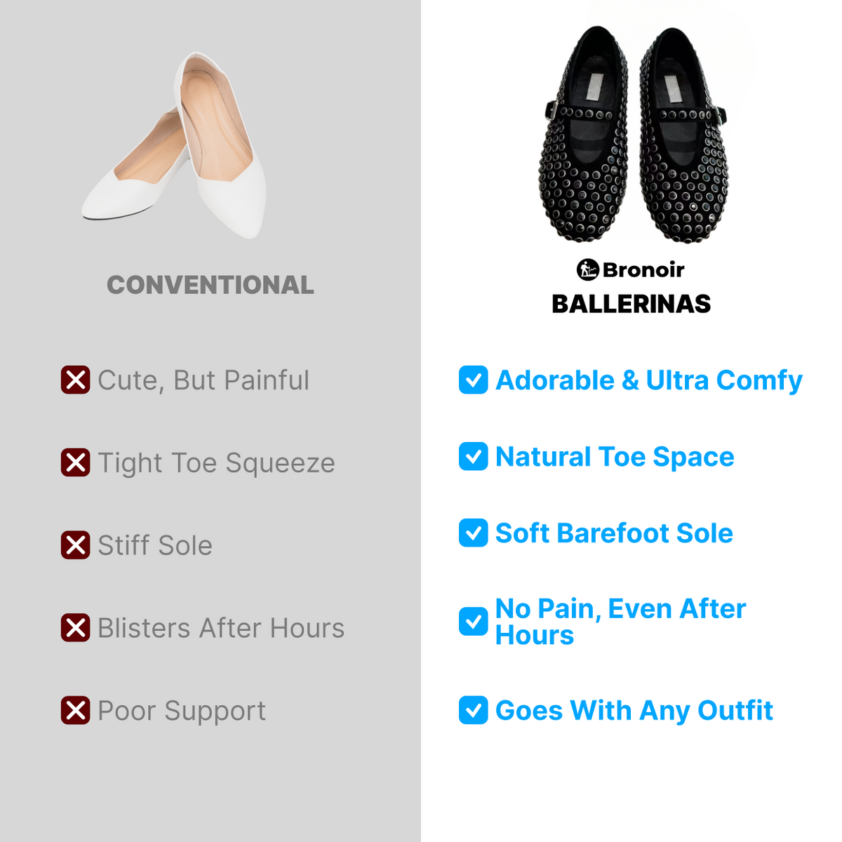 Nova Glow - Elegant & Supportive Ballerinas for Daily Comfort